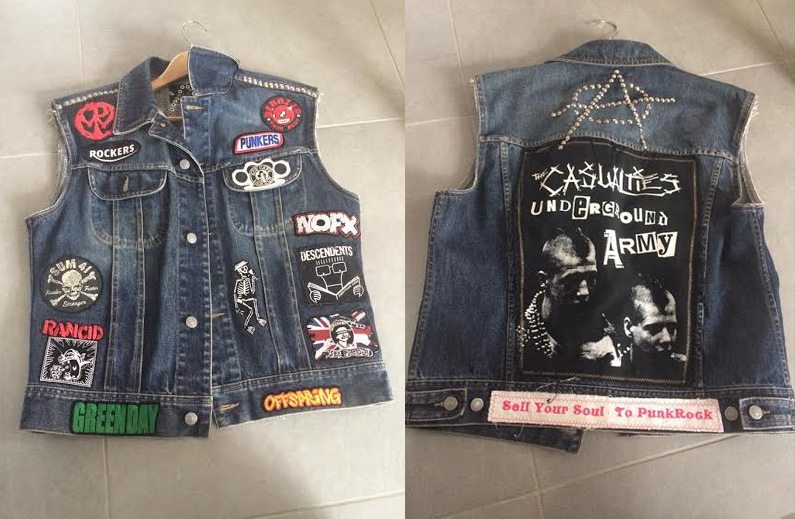 2 beautiful jeans puk jackets with patches