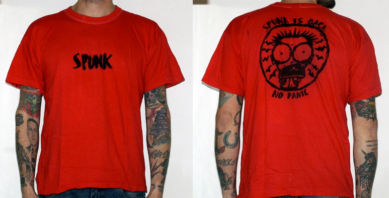 Red screen printed tshirt